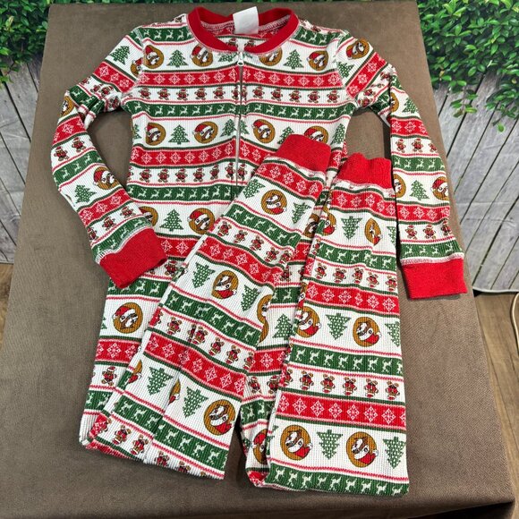 Buc-ee's Kids Christmas Onesie Waffle Knit Pajama's Youth XS (SKU: 129B) - Picture 3 of 9